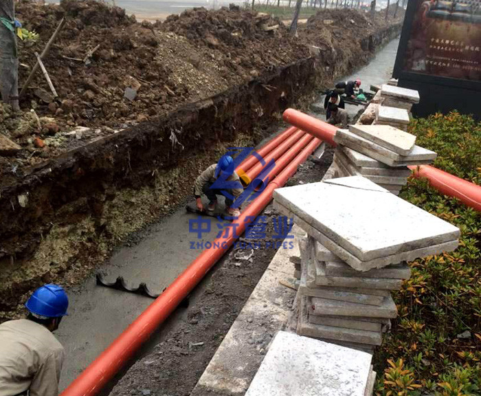 东阳C-PVC电力电缆管工地