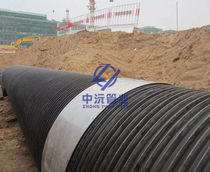 宁波集市港塑钢缠绕管工地实拍